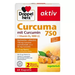 DOPPELHERZ Cúrcuma 750 cápsulas, 60 piezas
