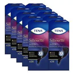 TENA SILHOUETTE Salvaslips normales negros, 26 piezas