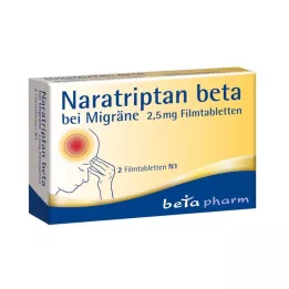 NARATRIPTAN beta para la migraña, comprimidos recubiertos con película de 2,5 mg, 2 uds