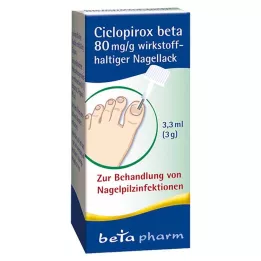 CICLOPIROX beta 80 mg/g ingrediente activo esmalte de uñas, 3,3 ml