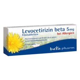 Levocetirizina beta 5 mg comprimidos recubiertos con película (6 piezas)
