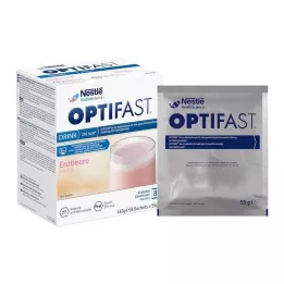 OPTIFAST Bebida de fresa en polvo, 8 x 55 g