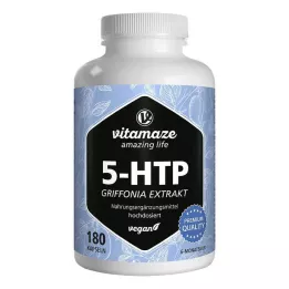 5-HTP Cápsulas veganas de alta dosis de extracto de Griffonia de 200 mg, 180 uds