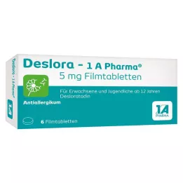 DESLORA-1A Pharma 5 mg comprimidos recubiertos con película, 6 uds