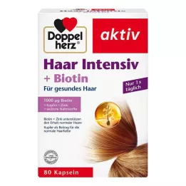 DOPPELHERZ Cápsulas Hair Intensive+Biotin, 80 uds
