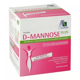 D-MANNOSE PLUS 2000 mg Barritas con vitaminas y minerales, 60X2,47 g