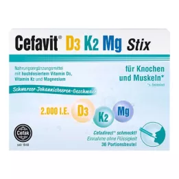 CEFAVIT D3 K2 Mg 2000 U.E. Stix Gránulos, 36 uds
