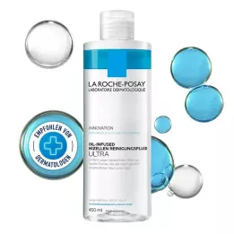 ROCHE-POSAY Fluido limpiador micelar con infusión de aceite, 400 ml