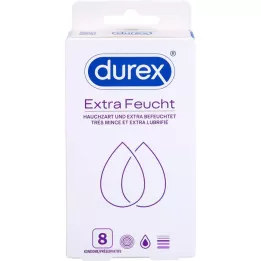 DUREX condones húmedos adicionales, 8 pz