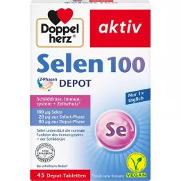 DOPPELHERZ Tabletas de depósito de Selen 100 2 Fases, 45 pz