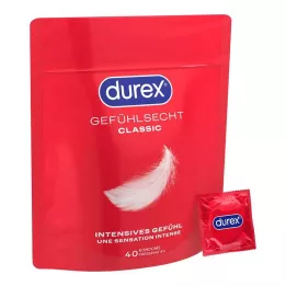 DUREX Condones ultrafinos Feeling Real, 40 uds