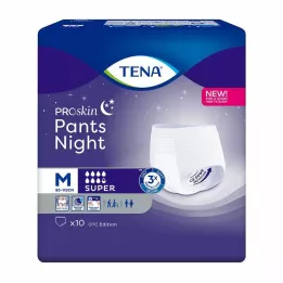 TENA PANTS Pantalones desechables Night Super M, 10 uds