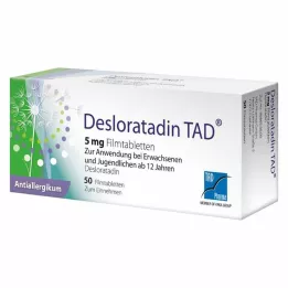 DESLORATADIN TAD Comprimidos recubiertos con película de 5 mg, 50 uds