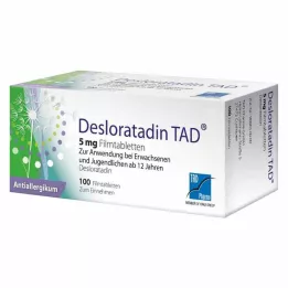 DESLORATADIN TAD Comprimidos recubiertos con película de 5 mg, 100 uds