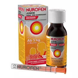 NUROFEN Jarabe para el dolor y la fiebre para niños, fresa, 40 mg/ml, 100 ml