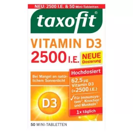 TAXOFIT Vitamina D3 2500 UI comprimidos, 50 uds