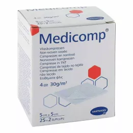 MEDICOMP Tejido no tejido comp. estéril 5x5 cm 4 capas, 25X2 uds