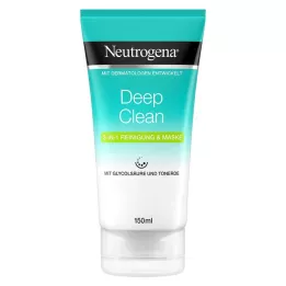 Neutrogena Limpieza profunda de 2 en 1 limpieza y máscara, 150 ml