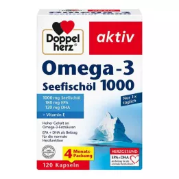 DOPPELHERZ Aceite de pescado marino Omega-3 1000 cápsulas, 120 uds