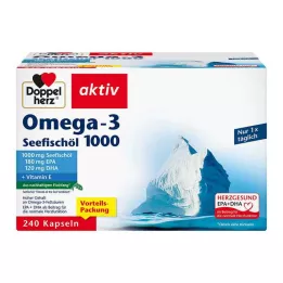 DOPPELHERZ Aceite de pescado marino Omega-3 1000 cápsulas, 240 uds