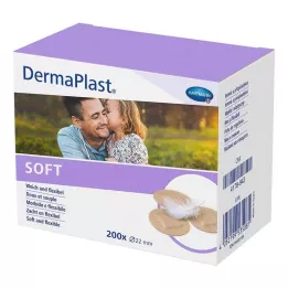 DERMAPLAST SOFT Yeso redondo de 22 mm, 200 uds