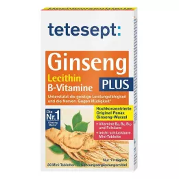 TETESEPT Tabletas de ginseng 330 más lecitina y vitaminas B, 30 uds