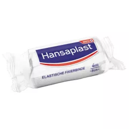HANSAPLAST Cinta elástica de fijación crepeada 8 cm x 4 m, 1 pieza