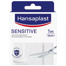 HANSAPLAST Apósito hipoalergénico para pieles sensibles 8 cm x 1 m, 1 pieza
