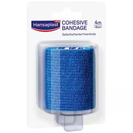 HANSAPLAST Venda de fijación autoadhesiva. 6 cm x 4 m azul, 1 pieza