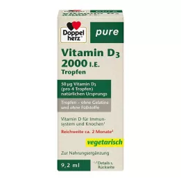 DOPPELHERZ Vitamina D3 2000 UI gotas puras, 9,2 ml