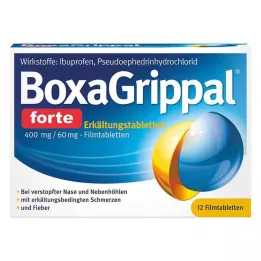 BOXAGRIPPAL pastilla fuerte para el resfriado. 400 mg/60 mg FTA, 12 uds