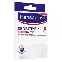 HANSAPLAST Apósito estéril para heridas sensibles, 6 x 7 cm, 5 uds