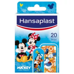 HANSAPLAST Tiras de yeso para niños Mickey &amp; Friends, 20 uds