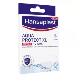 HANSAPLAST Apósito estéril para heridas Aqua Protect, 6 x 7 cm, 5 uds