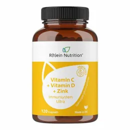 Vitamina C + Vitamina D + Sistema Inmunológico de Zinc Ultra Cápsulas, 120 ST