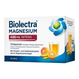Biolectra Magnesio 486 mg Polvo para beber intenso Ora-Man., 20 st