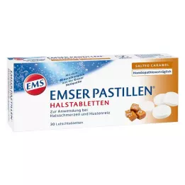 EMSER Pastillas para la garganta con sabor a caramelo salado, 30 uds