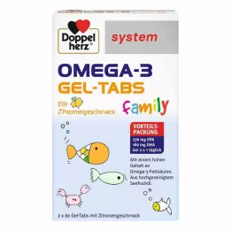 DOPPELHERZ Sistema familiar de tabletas de gel Omega-3, 120 uds