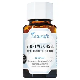 Sustancias amargas del metabolismo Naturafit + cápsulas de colina, 60 st