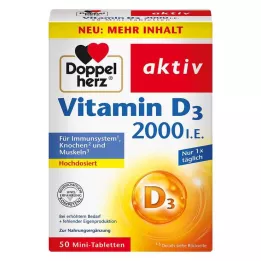 DOPPELHERZ Vitamina D3 2000 UI comprimidos, 50 uds
