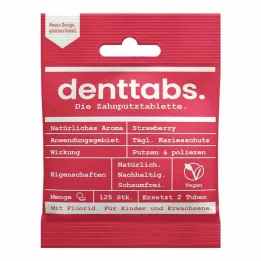 DENTTABS Kids Fresa con flúor, 125 pz