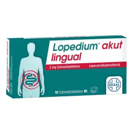 Lopedium agudo lingual 2 mg tabletas bucodispersables, 10 st