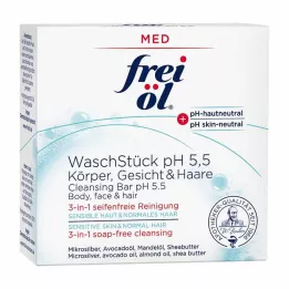 FREI ÖL Barra de lavado pH 5,5 para rostro, cuerpo y cabello, 90 g