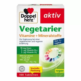 DOPPELHERZ Vitaminas y minerales vegetarianos activos, 100 uds