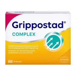 GRIPPOSTAD Complejo ASS/Pseudoeph.500/30 mg Naranja, 10 uds
