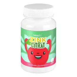 ZINKCITRAT Tabletas masticables infantiles veganas, 120 uds