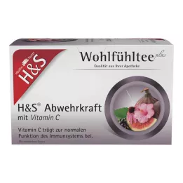 Bolsas de filtro H&amp;S Defense con vitamina C, 20 x 1,8 g
