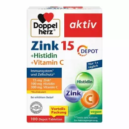 DOPPELHERZ Tabletas de zinc + histidina Depot activas, 100 uds