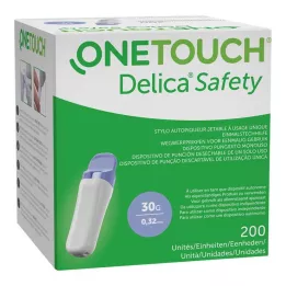 ONE TOUCH Dispositivo de punción desechable Delica Safety 30 G, 200 uds