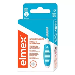ELMEX Cepillos interdentales ISO tamaño 3 0,6 mm azul, 8 uds